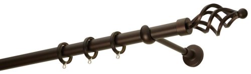 Κουρτινόξυλα σφυρήλατα/Ζωγομετάλ/Φ25/R0454/Αντικέ σκουριά