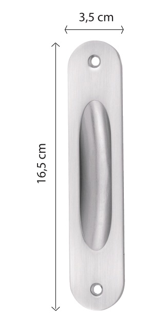 Χούφτα πόρτας/χωρίς τρύπα/μέταλλο/f-215-k/νίκελ ματ