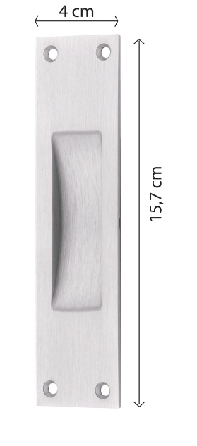 Χούφτα πόρτας/χωρίς τρύπα/μέταλλο/f-555-k/νίκελ ματ