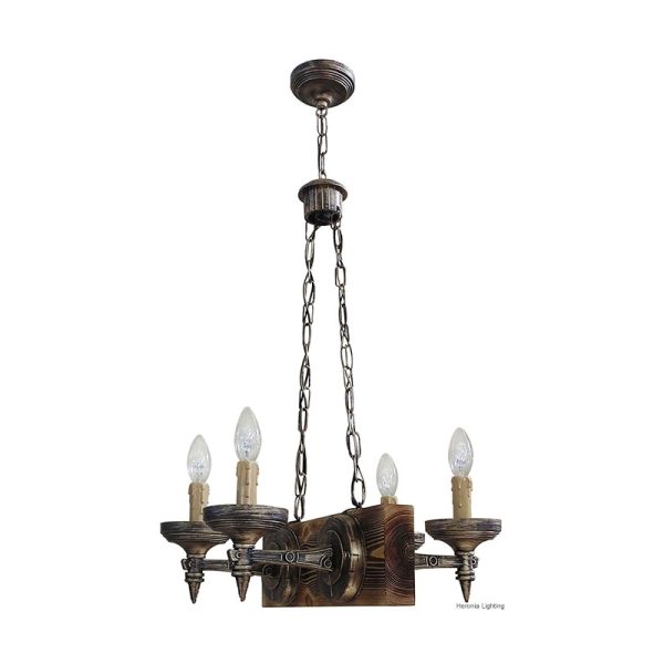 Κρεμαστό φωτιστικό/heronia/R-150 R 4/L RUSTIC/μπρονζέ