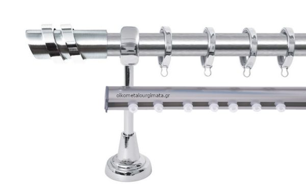 Κουρτινόξυλα inox/drill/Σειρά Classic/φ25/νίκελ/νίκελ ματ