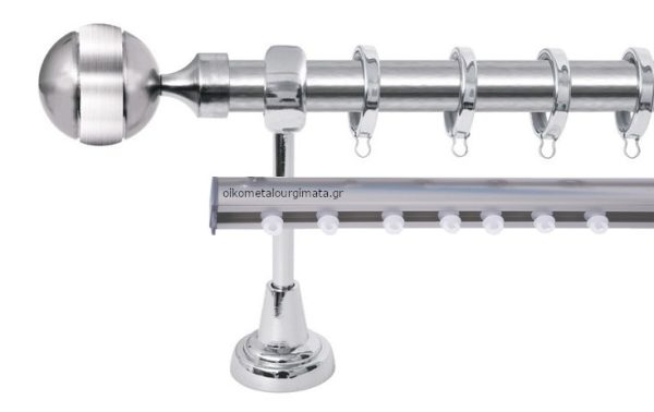 Κουρτινόξυλα inox/earth/Σειρά Classic/φ25/νίκελ/νίκελ ματ