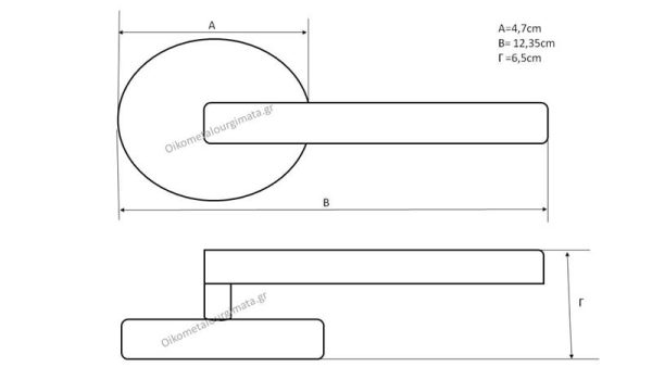 Πόμολο πόρτας/ροζέτα/oikometalourgimata/fZ-027k/νίκελ ματ/νίκελ