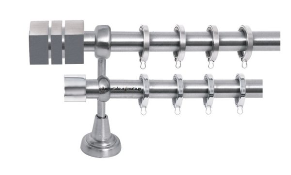 Κουρτινόξυλα inox/hamer/Σειρά Classic/φ25/νίκελ ματ