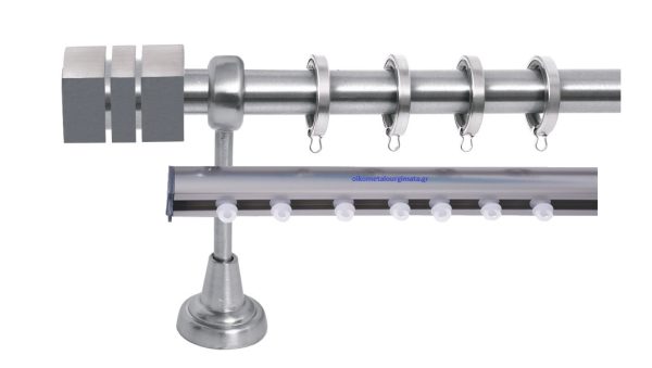 Κουρτινόξυλα inox/hamer/Σειρά Classic/φ25/νίκελ ματ
