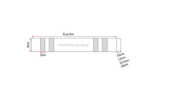 Μετόπη  μεταλλική/Ανάρτηση/MA63/INOX/χρώμιο