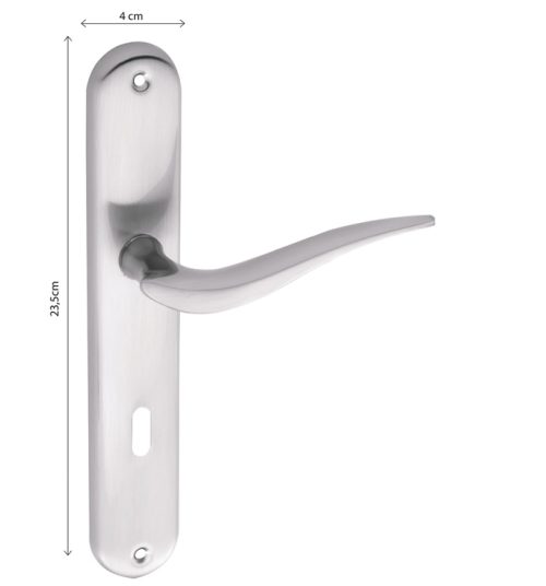 Πόμολο πόρτας/πλάκα/μέταλλο/f-Z-013-k/νίκελ ματ