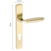 Πόμολο πόρτας/στενή πλάκα/μέταλλο/f-Z-023-k/χρυσό/χρυσό ματ