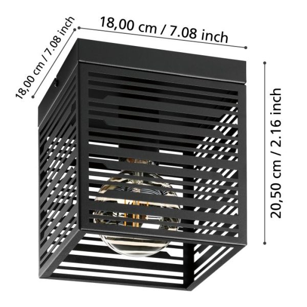 Φωτιστικό οροφής/Eglo/PIEDRITAS/900355/μαύρο