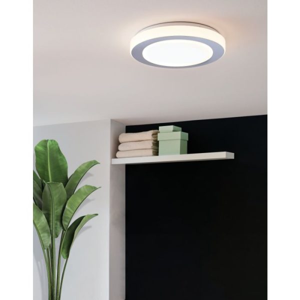 Φωτιστικό τοίχου οροφής/Eglo/LED CARPI/95283/λευκό χρώμιο