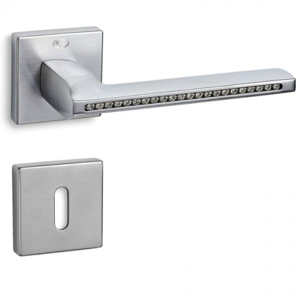 Πόμολο πόρτας/ροζέτα/CONVEX/1125/χρώμιο ματ