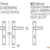 Πόμολο πόρτας/πλάκα/CONSET/C875/μαύρο