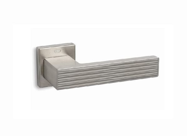 Πόμολο πόρτας/ροζέτα/CONVEX/2185C/νίκελ ματ
