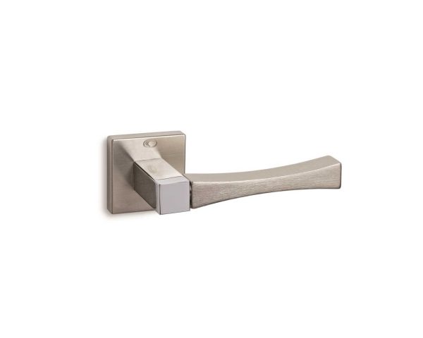 Πόμολο πόρτας/ροζέτα/CONVEX/835/νίκελ ματ/χρώμιο