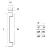 Λαβή επίπλου/CONVEX/1047/χρώμιο/μαύρο