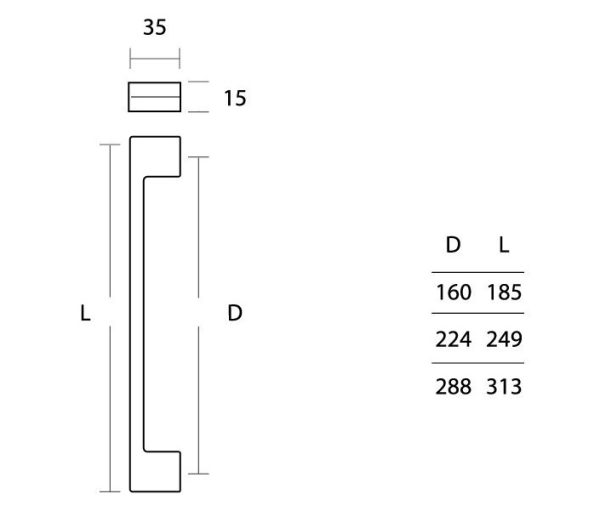 Λαβή επίπλου/CONVEX/1047/χρώμιο/μαύρο