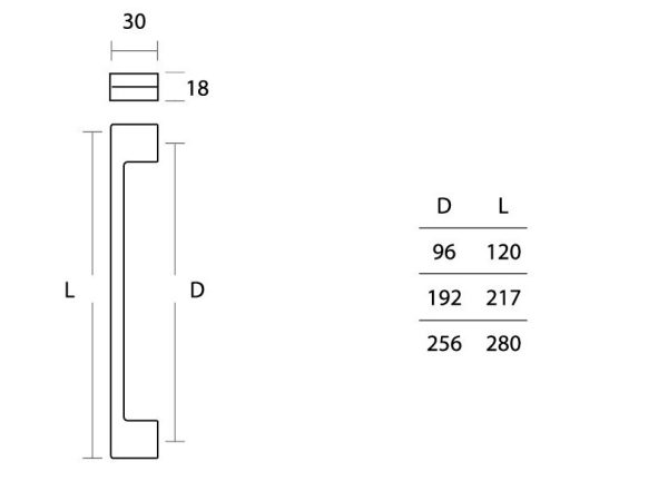 Λαβή επίπλου/CONVEX/1057/χρώμιο/μαύρο ματ