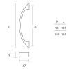 Λαβή επίπλου/CONVEX/219/χρώμιο