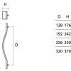Λαβή επίπλου/CONVEX/407/όρο ματ