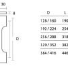 Λαβή επίπλου/CONVEX/799/νίκελ ματ