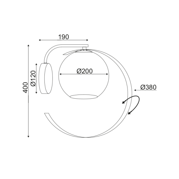 Επιτοίχιο φωτιστικό/ACA/IPARELLE/DCR17501W/χρυσό/λευκό περλέ