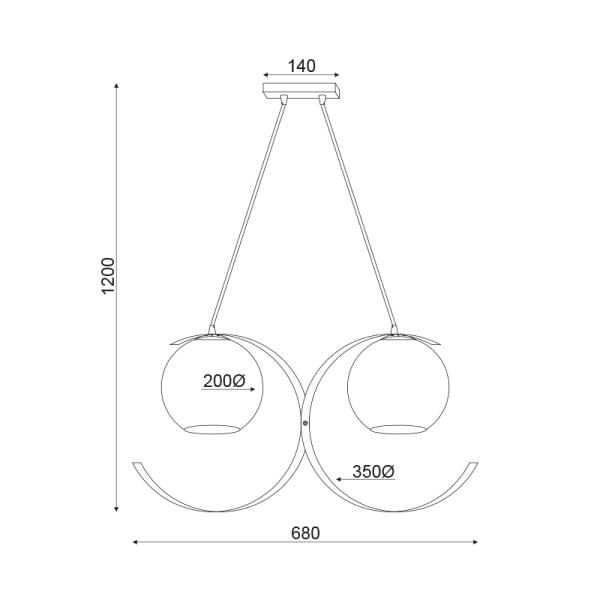 Κρεμαστό φωτιστικό/ACA/IPARELLE/DCR17502P/χρυσό/λευκό περλέ