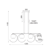 Κρεμαστό φωτιστικό/ACA/IPARELLE/DCR17504P/χρυσό/λευκό περλέ