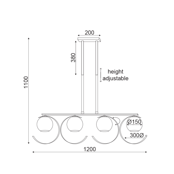 Κρεμαστό φωτιστικό/ACA/IPARELLE/DCR17504P/χρυσό/λευκό περλέ
