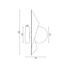 Επιτοίχιο φωτιστικό/ACA/POLYGON/HL42591W28BG/χρυσό/λευκό/μαύρο