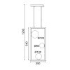 Κρεμαστό φωτιστικό/ACA/QUADRO/OD91253PB/μαύρο/λευκό