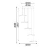 Κρεμαστό φωτιστικό/ACA/NINFEA/ZM34LEDP55BR/όρο σατινέ/διάφανο