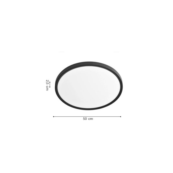 Πλαφονιέρα οροφής/inlight/42036-B/μαύρο