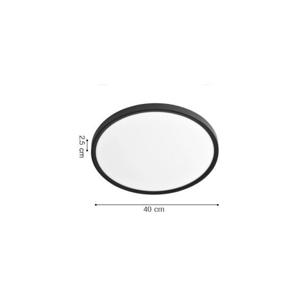 Πλαφονιέρα οροφής/inlight/42036-C/μαύρο