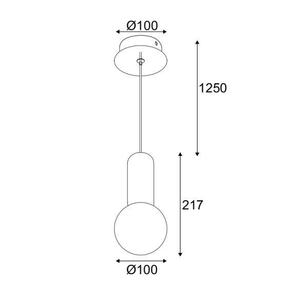 Κρεμαστό φωτιστικό/ACA/VENUS/MK421P10G/γκρι/λευκό