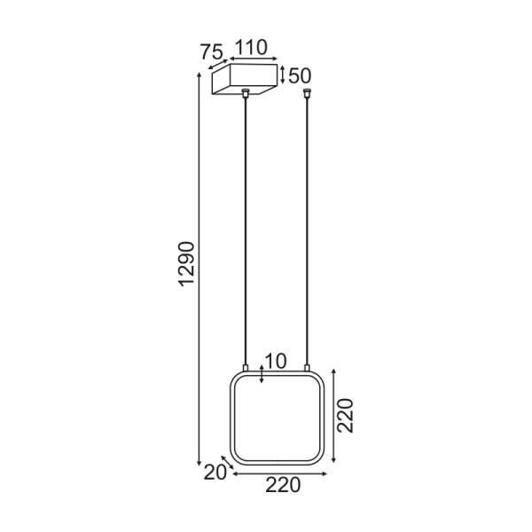 Κρεμαστό φωτιστικό/ACA/SYMETRIA/V30LEDP22WH/λευκό