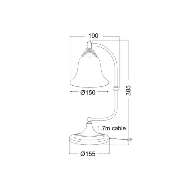 Επιτραπέζιο φωτιστικό /ACA/MOBY/AD80081T/μαύρο χάλκινο