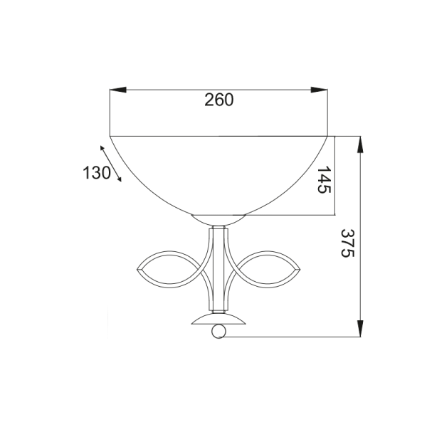 Επιτοίχιο φωτιστικό /ACA/ELECTRA/AD89061W/καφέ/χρυσό/μελί