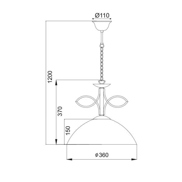 Κρεμαστό φωτιστικό /ACA/ELECTRA/AD89061/καφέ/χρυσό/μελί