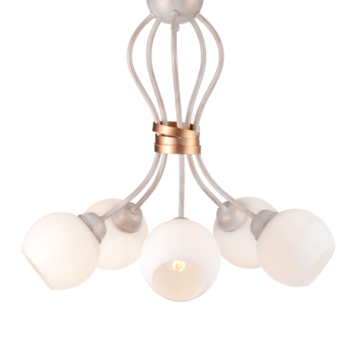 Κρεμαστό φωτιστικό/ACA/FOYER/DL11695C/λευκό πατίνα/χρυσό/αντικέ