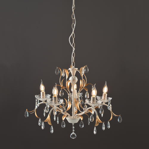 Κρεμαστό φωτιστικό/ACA/SARDINIA/DL9345PWG/λευκό πατίνα/χρυσό