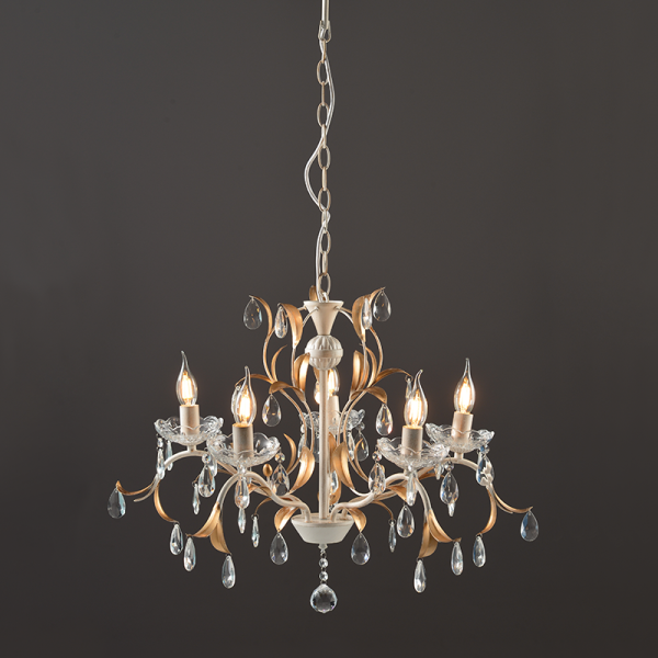 Κρεμαστό φωτιστικό/ACA/SARDINIA/DL9345PWG/λευκό πατίνα/χρυσό