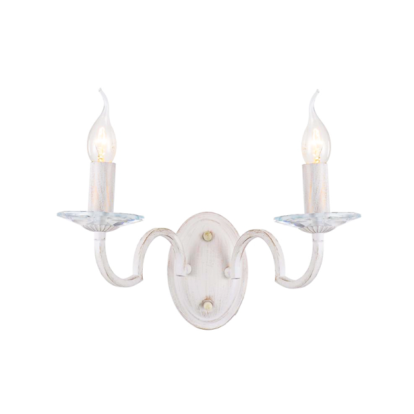 Επιτοίχιο φωτιστικό/ACA/GEISHA/DL9362WWG/λευκό πατίνα/χρυσό