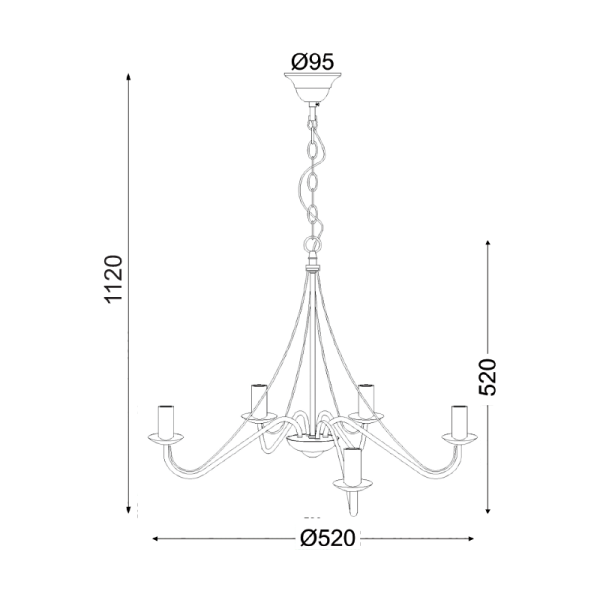 Κρεμαστό φωτιστικό/ACA/ PALMYRA/DLA0015/καφέ/μαύρο