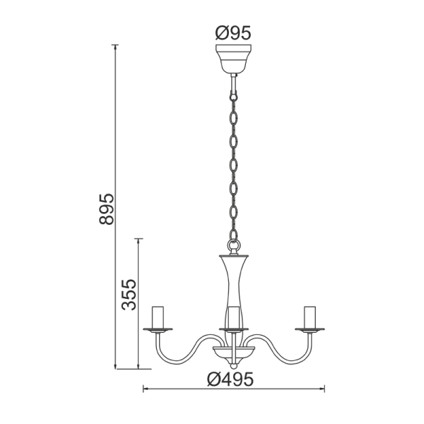 Κρεμαστό φωτιστικό/ACA/KNOSSOS/DLA12013PW/λευκό ματ