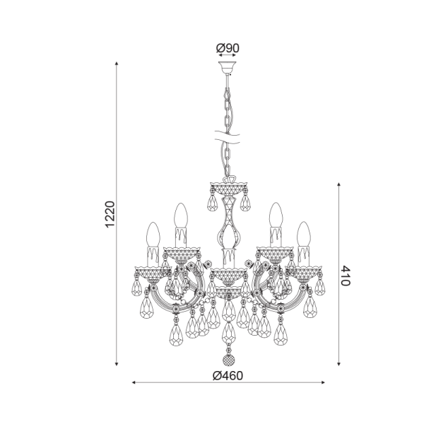 Κρεμαστό φωτιστικό /ACA/NEFERTITI/SF3505PAM/χρυσό/κεχριμπάρι