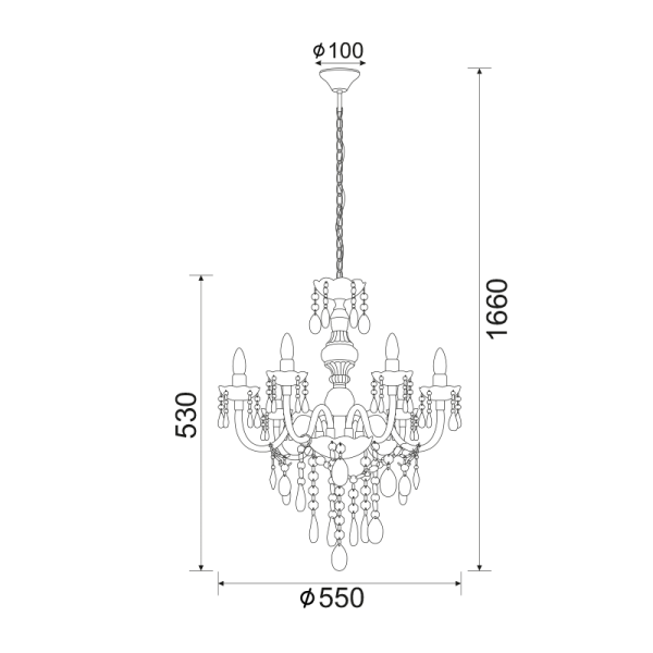 Κρεμαστό φωτιστικό /ACA/PEGASUS/SF64026M/πολύχρωμο
