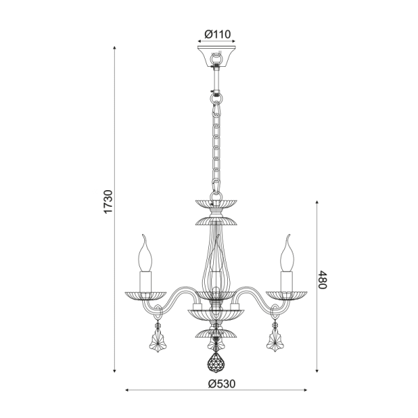 Κρεμαστό φωτιστικό/ACA/LOMPELIA/BLK80383PCMG/χρυσό