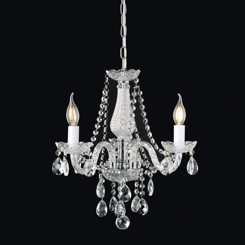 Κρεμαστό φωτιστικό/ACA/GLADIOLO/BLK80413PCC/διάφανο/χρώμιο