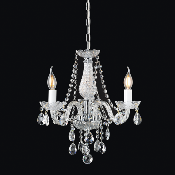 Κρεμαστό φωτιστικό/ACA/GLADIOLO/BLK80413PCC/διάφανο/χρώμιο