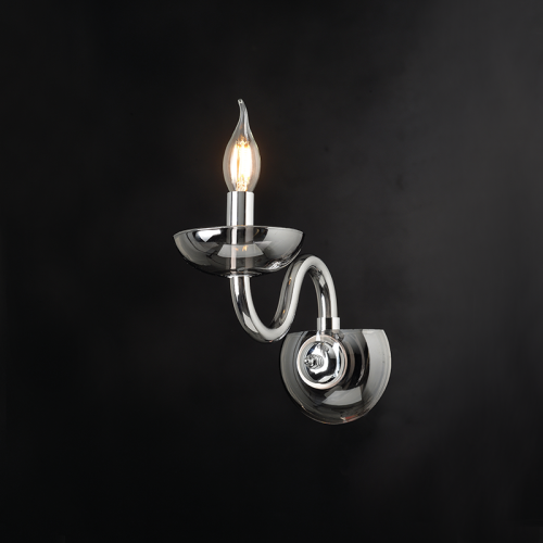 Επιτοίχιο φωτιστικό/ACA/LUNARIA/BLK82181WSGC/φιμέ